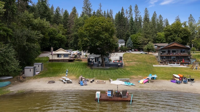 23632 E Beach Ln, Newman Lake, WA 99025 - view from above of property featuring a nearby body of water