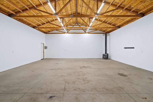 1541 Thompson Rd, Elk, WA 99009 - garage featuring a wood stove