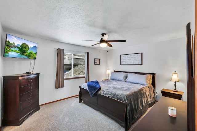 1308 S Drummond Rd, Spokane Valley, WA 99016 - bedroom featuring carpet floors, ceiling fan, and a textured ceiling