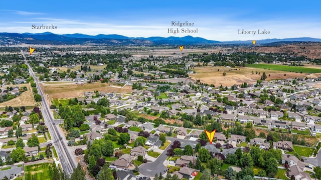1308 S Drummond Rd, Spokane Valley, WA 99016 - drone / aerial view of a mountain backdrop