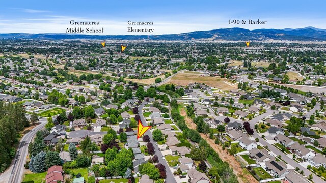 1308 S Drummond Rd, Spokane Valley, WA 99016 - aerial view of a mountainous background