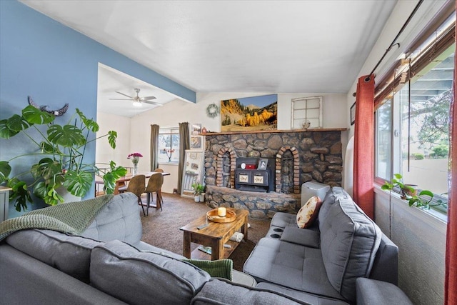 6503 N Calispel St, Spokane, WA 99208 - carpeted living area featuring a ceiling fan