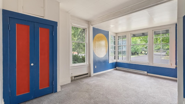 1622 W 10th Ave, Spokane, WA 99204 - carpeted empty room featuring a baseboard heating unit