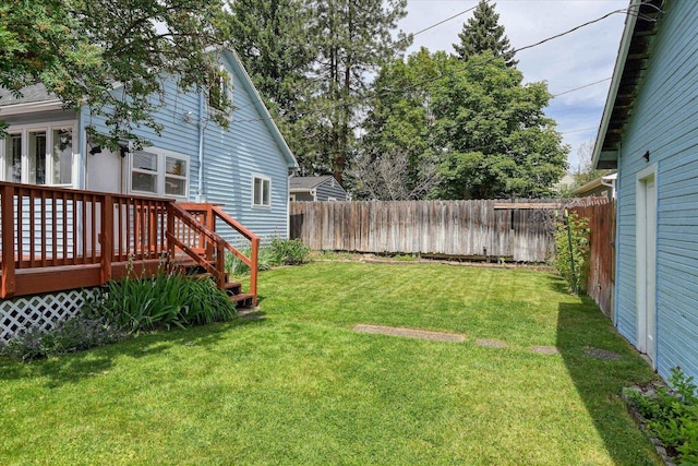 4526 N Walnut St, Spokane, WA 99205 - view of yard with a wooden deck