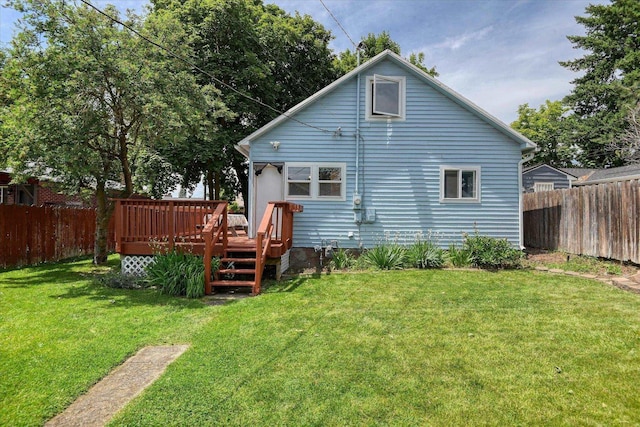 4526 N Walnut St, Spokane, WA 99205 - back of house featuring a fenced backyard and a deck