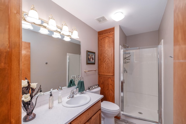 7106 S Moran View St, Spokane, WA 99224 - full bathroom featuring vanity and a shower stall
