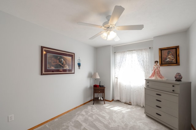 7106 S Moran View St, Spokane, WA 99224 - bedroom with light carpet and ceiling fan
