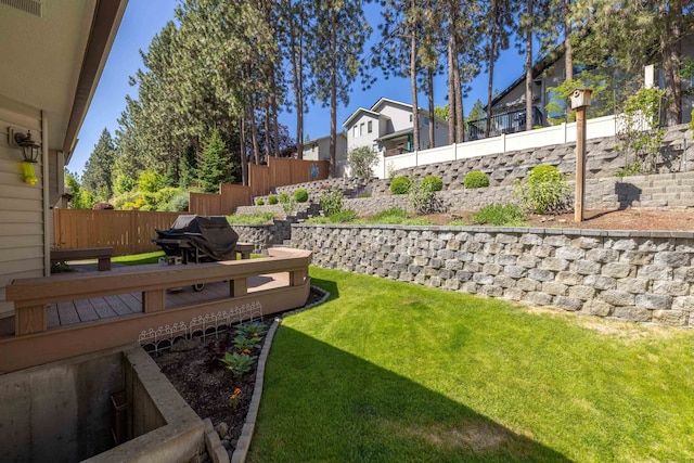 7106 S Moran View St, Spokane, WA 99224 - view of yard with a wooden deck