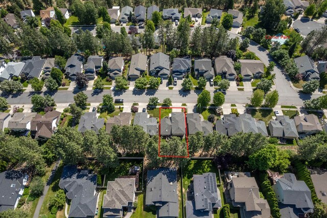 7106 S Moran View St, Spokane, WA 99224 - aerial view of residential area featuring property boundaries highlighted