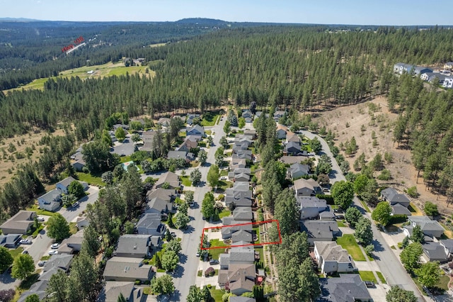 7106 S Moran View St, Spokane, WA 99224 - aerial overview of property's location with nearby suburban area and property boundaries highlighted