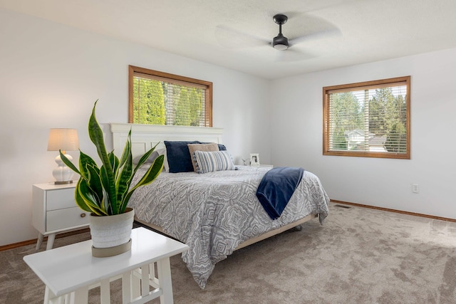 5622 E Sheffield, Colbert, WA 99005 - carpeted bedroom featuring baseboards and a ceiling fan