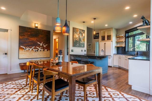 210 3rd St, Dover, ID 83825 - dining area with dark wood finished floors and recessed lighting