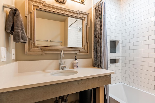 210 3rd St, Dover, ID 83825 - bathroom with shower / bath combination with curtain and vanity