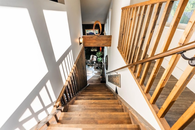 210 3rd St, Dover, ID 83825 - staircase with healthy amount of natural light and a high ceiling