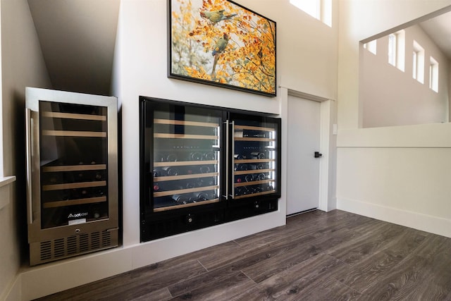 210 3rd St, Dover, ID 83825 - detailed view of beverage cooler and wood finished floors