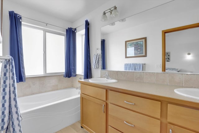 1707 E Vanetta Ave, Spokane, WA 99217 - full bathroom featuring double vanity and a bath