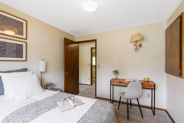 10818 N Humboldt Dr, Spokane, WA 99218 - bedroom with carpet floors, a textured ceiling, and an office area