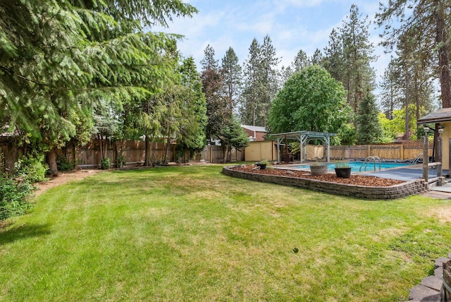 10818 N Humboldt Dr, Spokane, WA 99218 - fenced backyard with a pergola