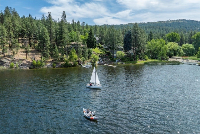2008 S Zephyr Rd, Liberty Lake, WA 99019 - water view with a heavily wooded area