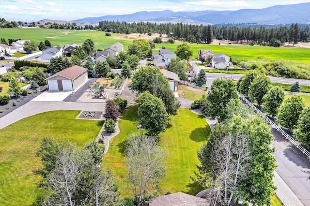 2813 S Steen Ln, Greenacres, WA 99016 - aerial view of residential area with a mountainous background