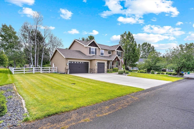 2813 S Steen Ln, Greenacres, WA 99016 - craftsman-style home with stone siding, concrete driveway, and a garage