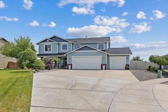 9713 W Sage Ct, Cheney, WA 99004 - view of front of property featuring a garage, driveway, a gate, and a shingled roof