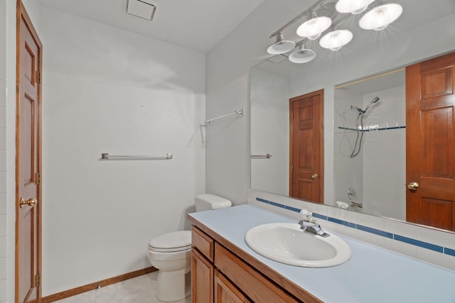 13419 N Whitehouse Ct, Spokane, WA 99208 - bathroom with a shower, vanity, and tile patterned flooring