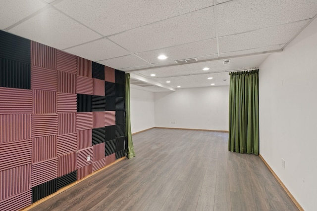 13419 N Whitehouse Ct, Spokane, WA 99208 - unfurnished room with wood finished floors, a paneled ceiling, and recessed lighting