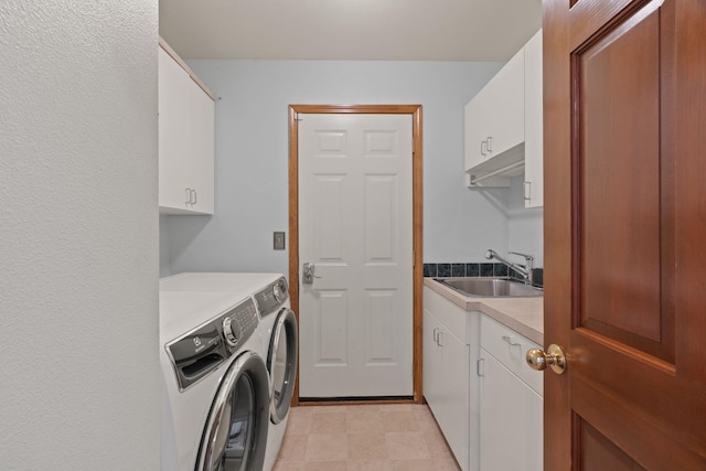 13419 N Whitehouse Ct, Spokane, WA 99208 - laundry room with cabinet space and washing machine and dryer