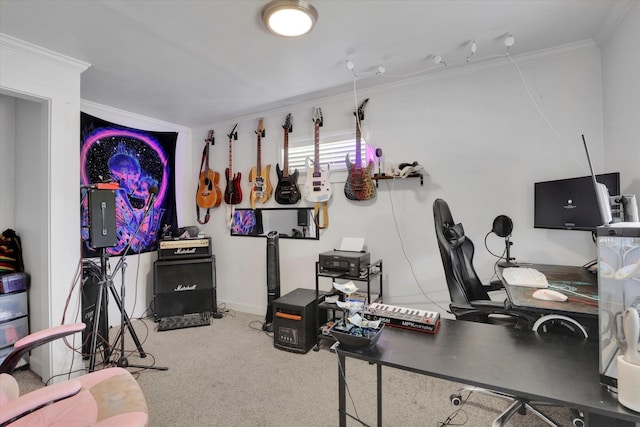 2403 W Mallon Ave, Spokane, WA 99201 - workout area with ornamental molding and carpet flooring