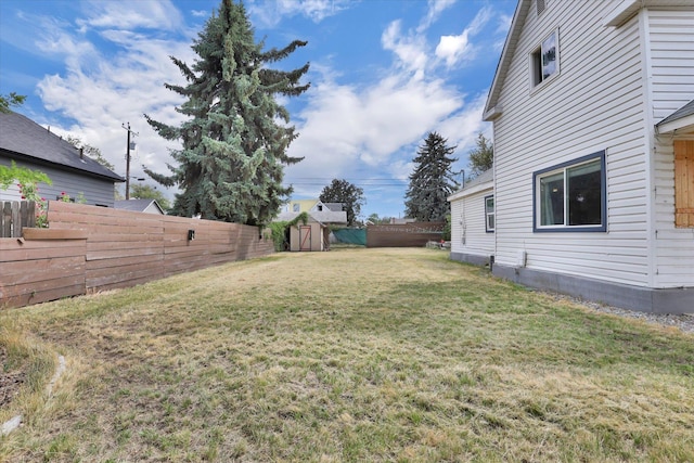 2403 W Mallon Ave, Spokane, WA 99201 - fenced backyard featuring a storage shed