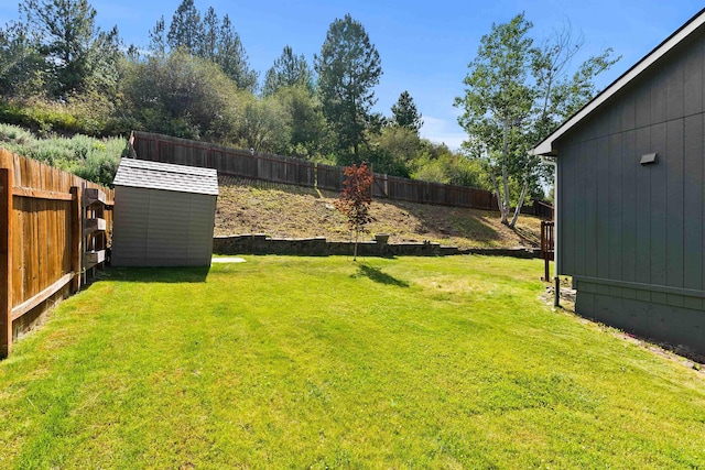 18108 E Crescent Dr, Greenacres, WA 99016 - fenced backyard featuring a storage shed