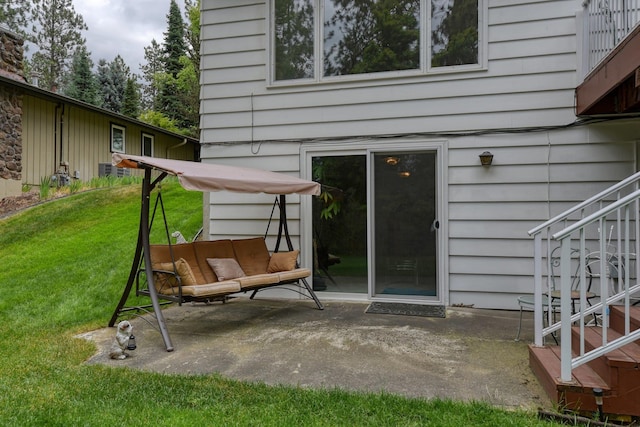 1026 W Bellwood Dr, Spokane, WA 99218 - view of patio with stairway