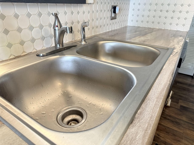 1710 E Crown Ave, Spokane, WA 99207 - kitchen view of wood finished floors and backsplash