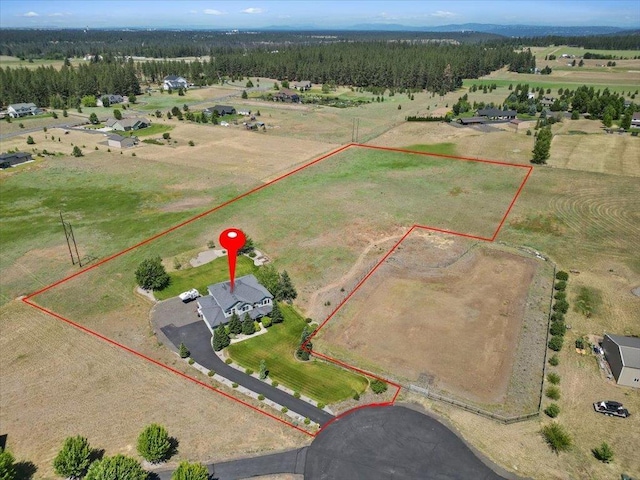 1716 W Country Hunt Ln, Spokane, WA 99224 - overview of rural landscape with property boundaries highlighted