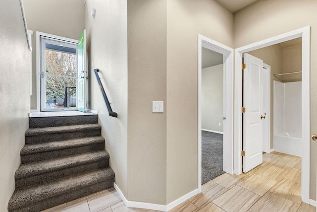 2121 W Bridge Ave Unit 2121, Spokane, WA 99201 - stairs featuring baseboards
