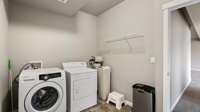 5710 S Ravencrest Dr, Spokane, WA 99224 - laundry room featuring washer and clothes dryer and baseboards