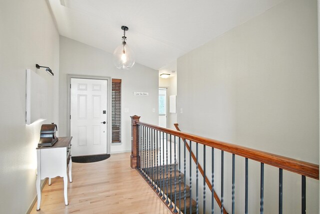 116 W Bristol Ave, Spokane, WA 99224 - entrance foyer featuring light wood-type flooring and lofted ceiling