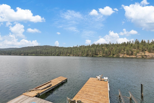 6519I Myrtle Dr, Nine Mile Falls, WA 99026 - dock with a forest view and a water view