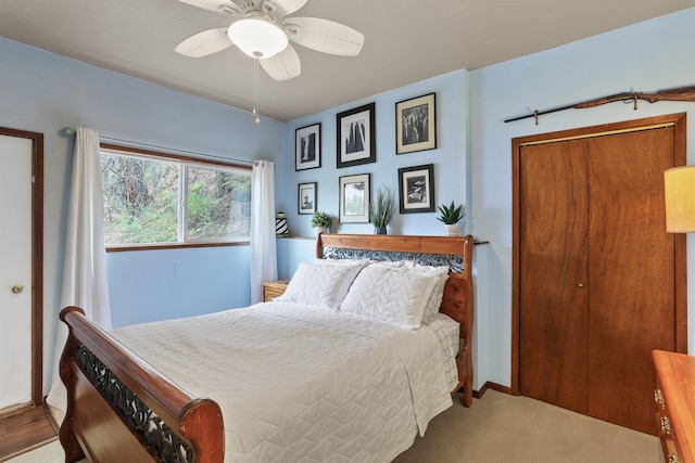 6519I Myrtle Dr, Nine Mile Falls, WA 99026 - carpeted bedroom with ceiling fan and a closet