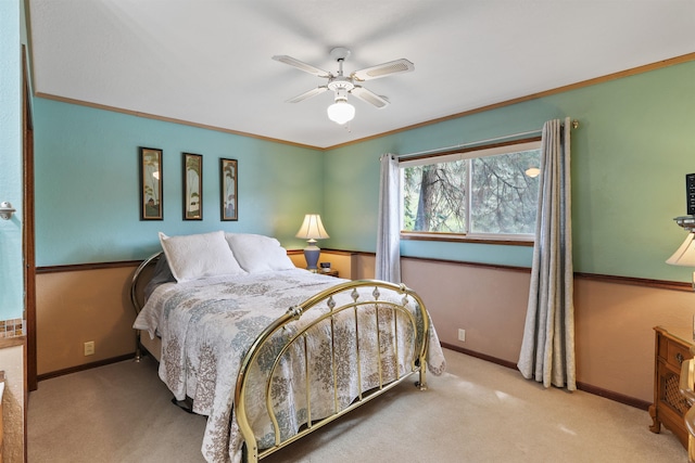 6519I Myrtle Dr, Nine Mile Falls, WA 99026 - bedroom with carpet floors, crown molding, and ceiling fan