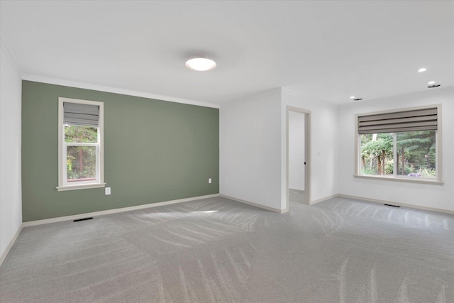 13306 N Muzzy Rd, Newman Lake, WA 99025 - carpeted empty room featuring crown molding, plenty of natural light, and recessed lighting