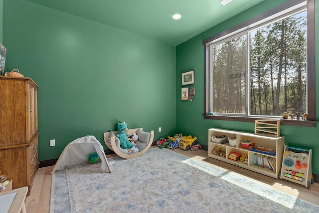 7617 S Cedar Rd, Spokane, WA 99224 - rec room with wood finished floors and recessed lighting