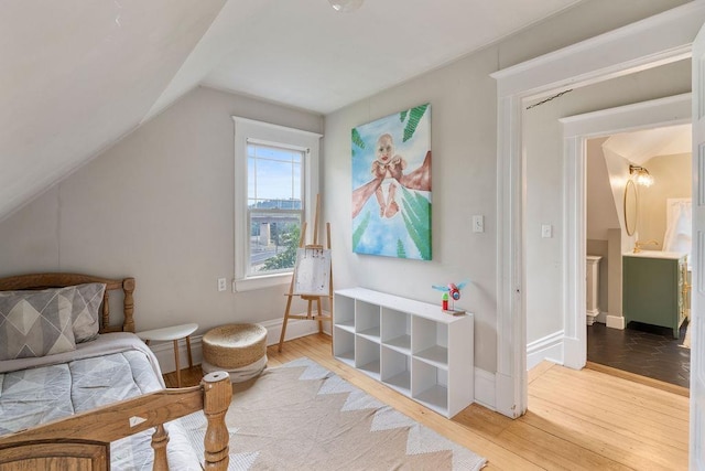 2103 W 5th Ave, Spokane, WA 99201 - bedroom with lofted ceiling and wood finished floors