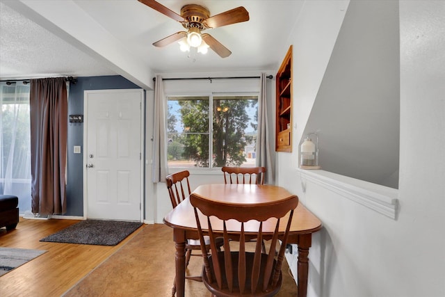 3511 W Francis Ave, Spokane, WA 99205 - dining space with ceiling fan and wood finished floors