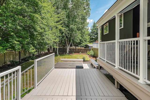 2913 E 61st Ct, Spokane, WA 99223 - deck featuring a fenced backyard