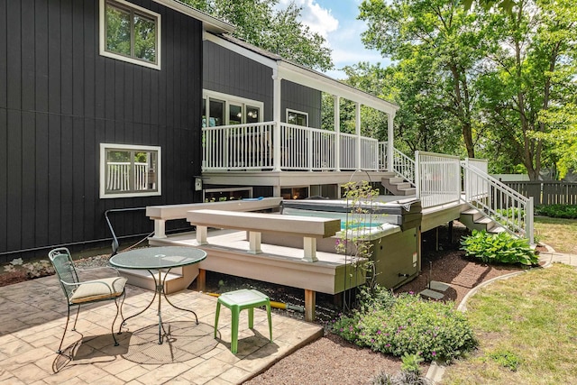 2913 E 61st Ct, Spokane, WA 99223 - wooden deck featuring stairway and a patio area