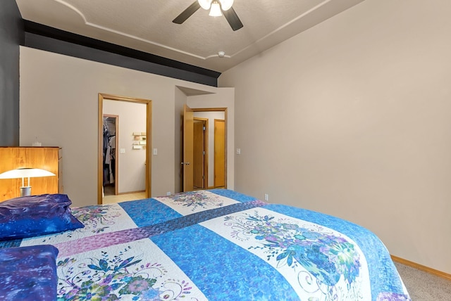 3518 S Woodlawn Dr, Spokane Valley, WA 99206 - carpeted bedroom with a ceiling fan and vaulted ceiling