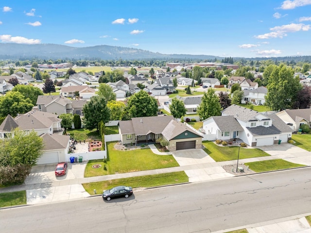 3518 S Woodlawn Dr, Spokane Valley, WA 99206 - aerial view of residential area featuring a mountain backdrop