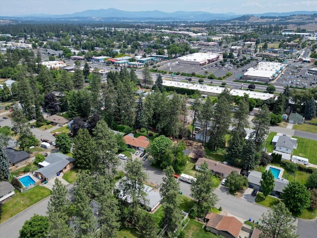 9405 N Normandie Ln, Spokane, WA 99218 - aerial view of property's location with a mountain backdrop